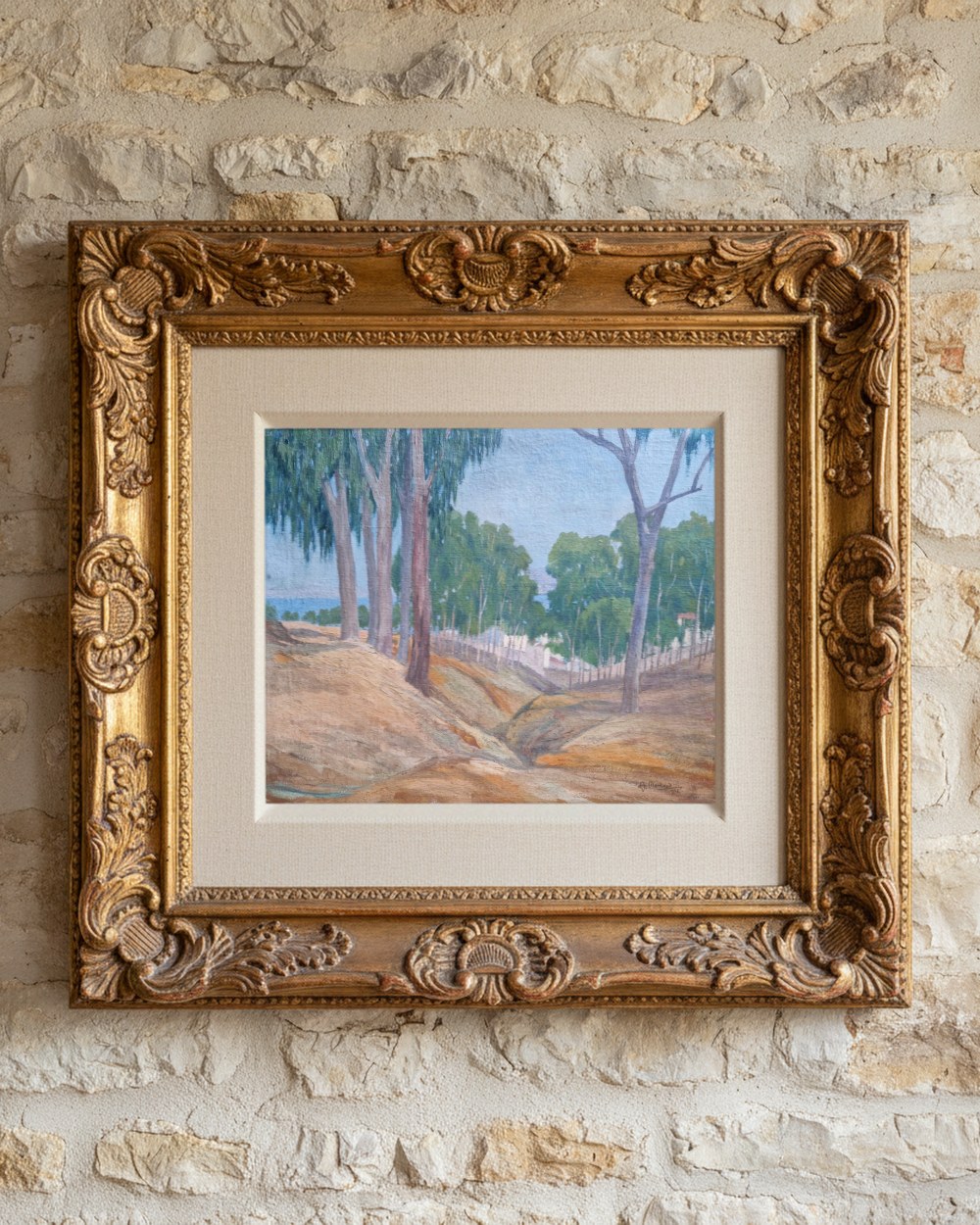Paysage d'Alger, 1928, présentée encadrée