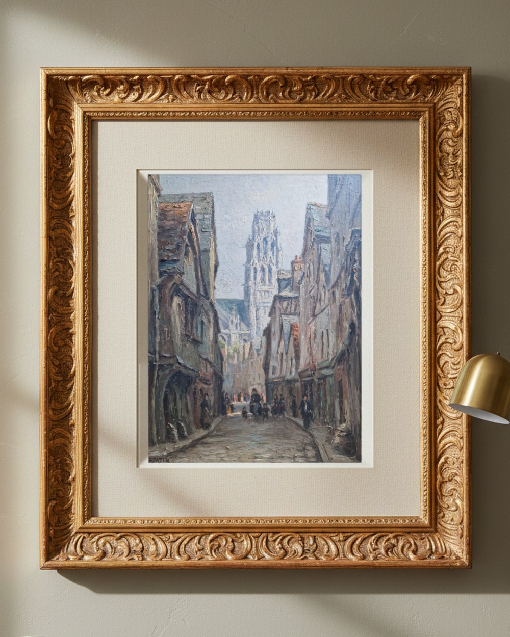 Vue de la cathédrale de Rouen — Émile Tatin, présentée encadrée