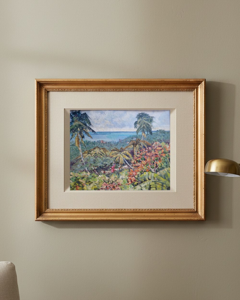 Mont Irvine, Tobago — Margaret Williams, 1983, présentée encadrée