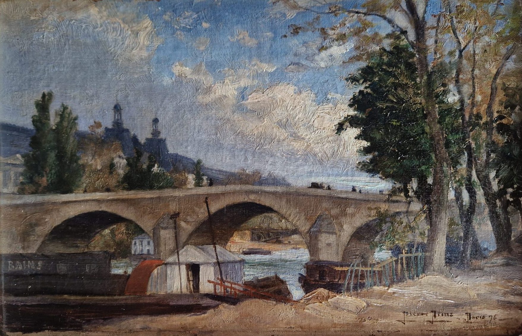 Berge du quai d’Orsay – Pierre Prins (1876) — peinture originale